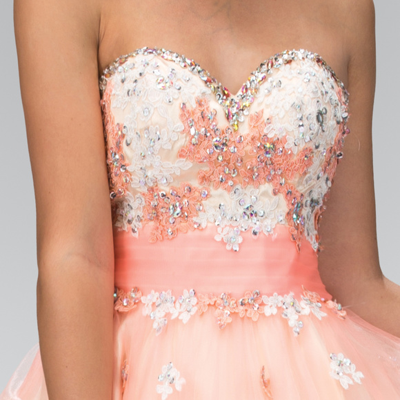 Strapless Cocktail Short Dress - Picture 4 of 5